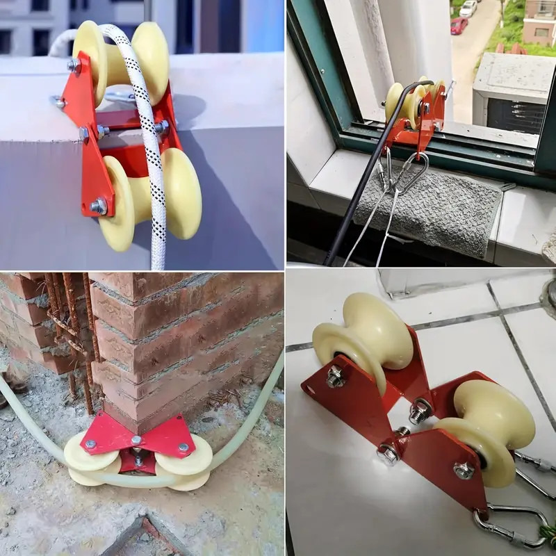 Heavy-Duty Foldable Manual Pulley System with Durable Metal Frame Labor-Saving