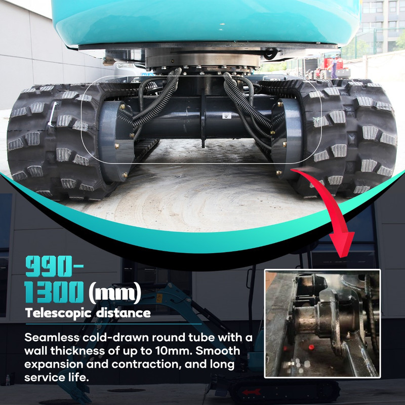 2.5 Ton Mini Excavator Kubota D902 Engine Extendable Track Side Swing Digger EPA