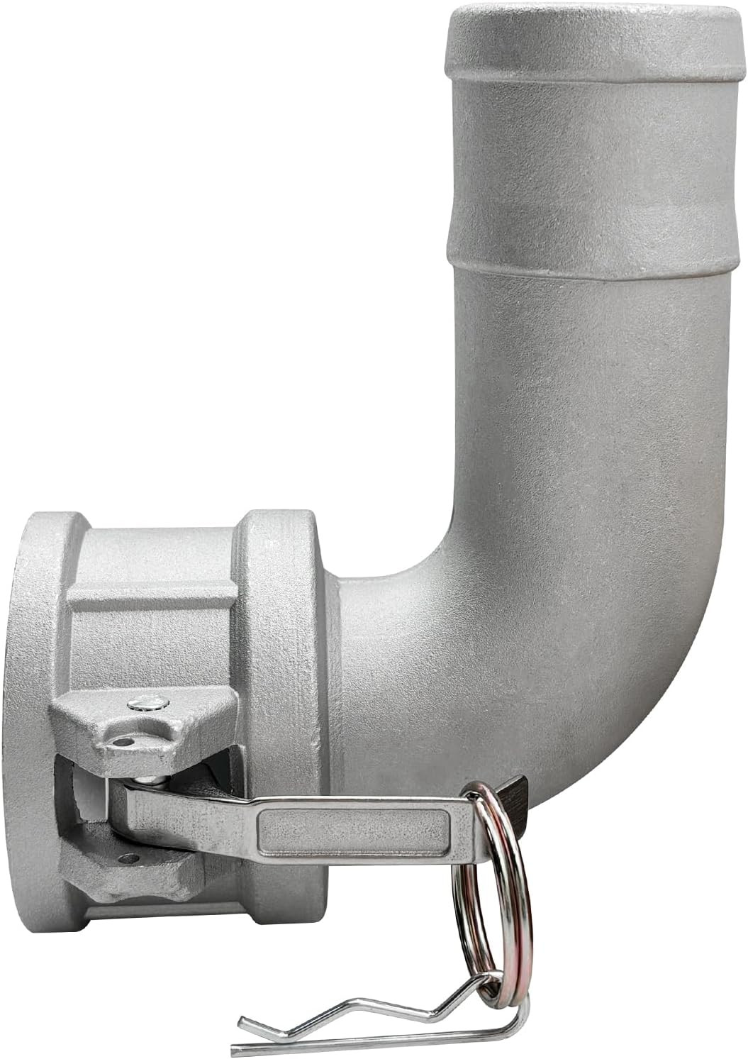 Global Type C Cam and Groove Hose Fitting, 3″ Socket X 3″ Hose ID Barbed, 90 Deg