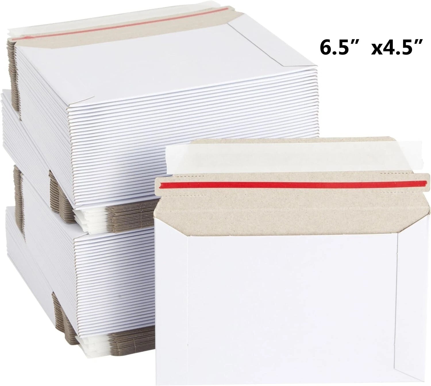 6.5″ x 4.5″ Rigid Photo Mailers Envelopes Cardboard Flat Document Self Sealing