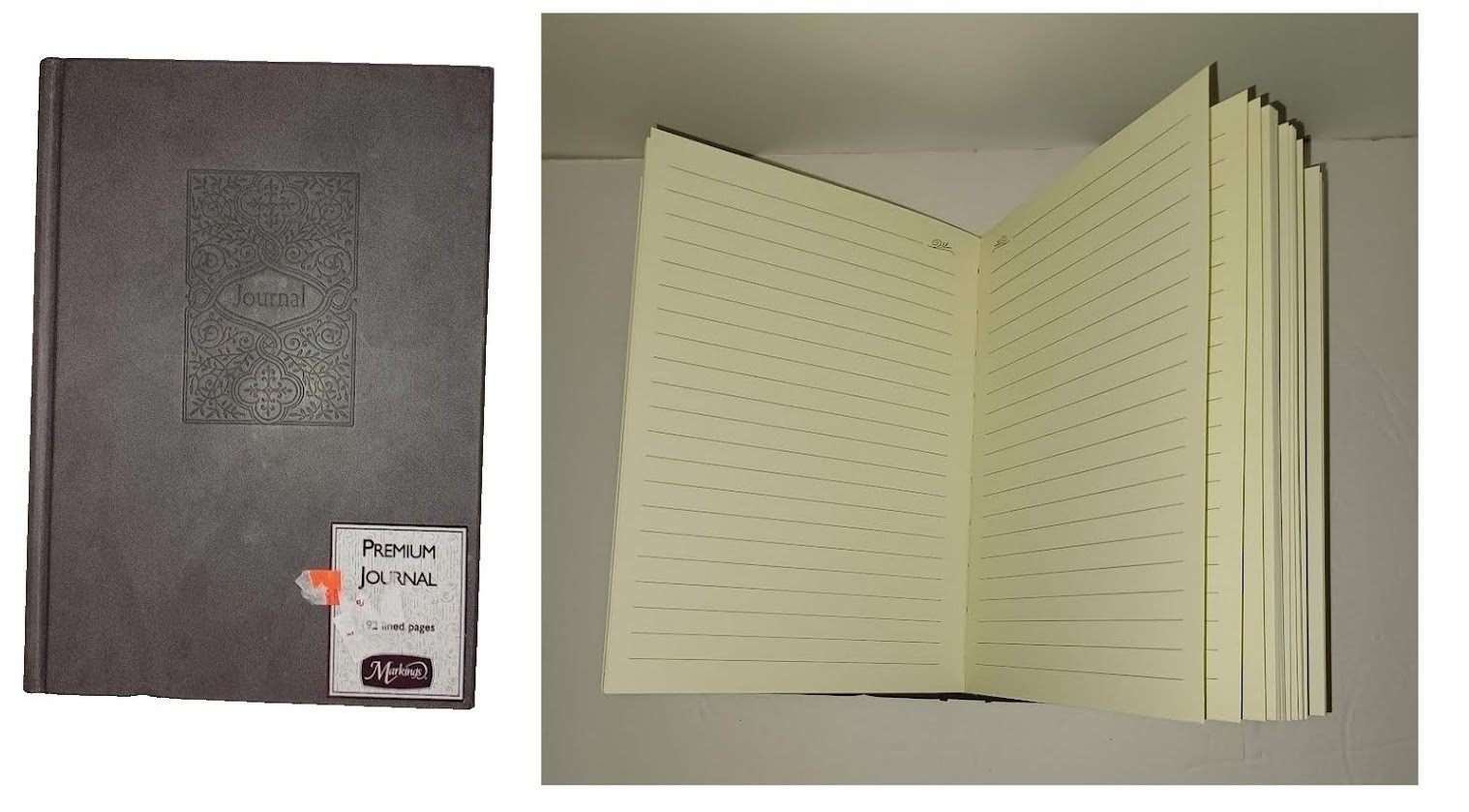 JOURNALS 2 Book Lot Set Markings Line Ruled Diary Pages Diaries Writing Thoughts