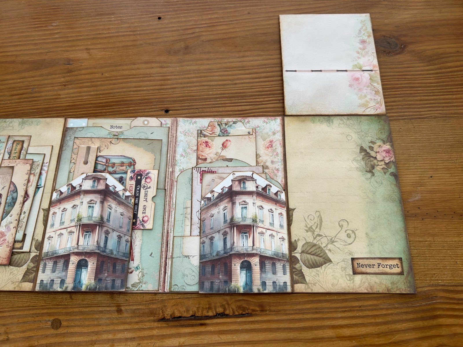 Handmade Victorian Travel Junk Journal Folio