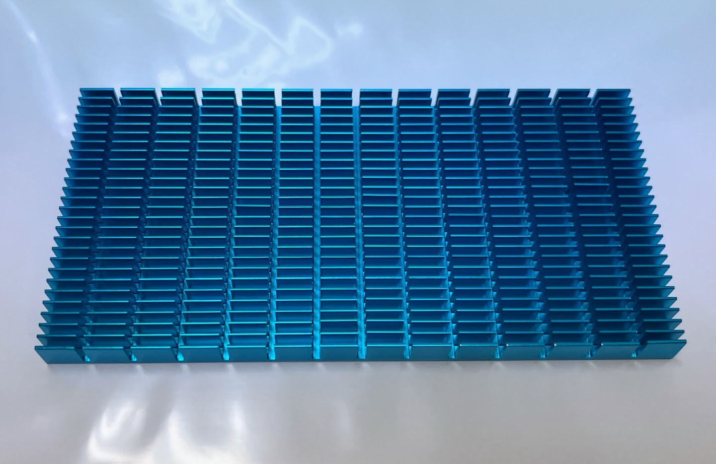Aluminum Blue Heat Sink 150mm x 74mm x10mm/ 5.9 x 2.91 x 0.39 inch