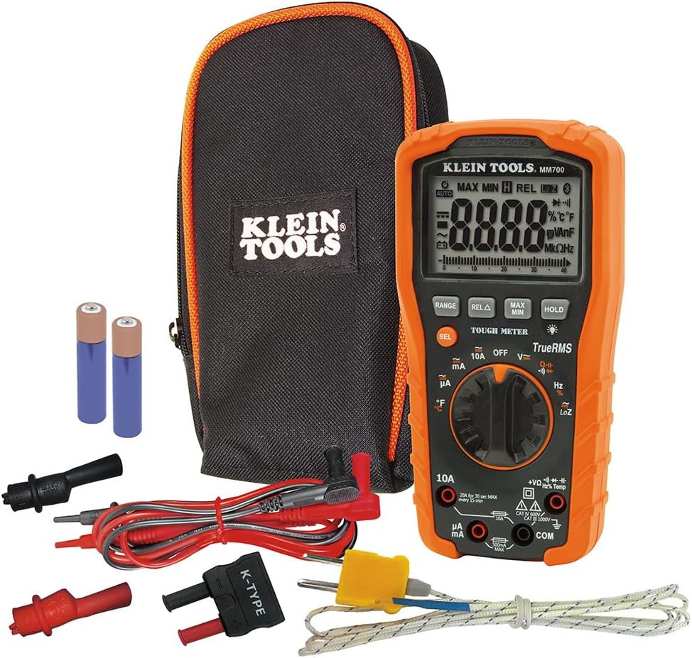MM700 Multimeter, Auto-Ranging, TRMS, AC/DC Voltage and Current, Lo
