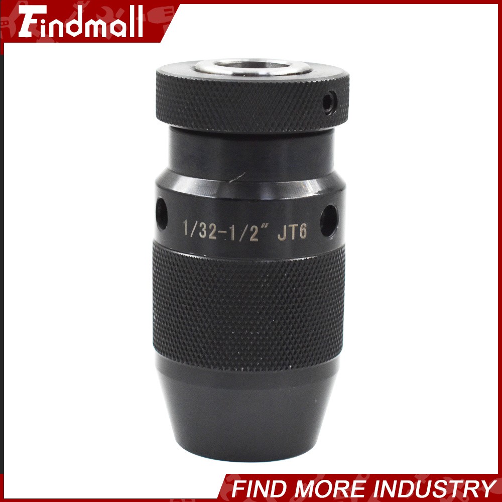 Findmall Keyless Drill Chuck With Taper Mounted 1/32″-1/2″ Jt6