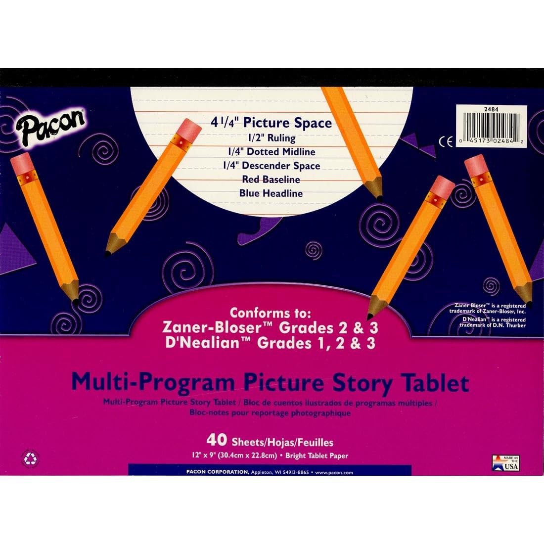 40 PCS MultiProgram Picture Story Handwriting Paper Tablet Ruled 9×12 Inch