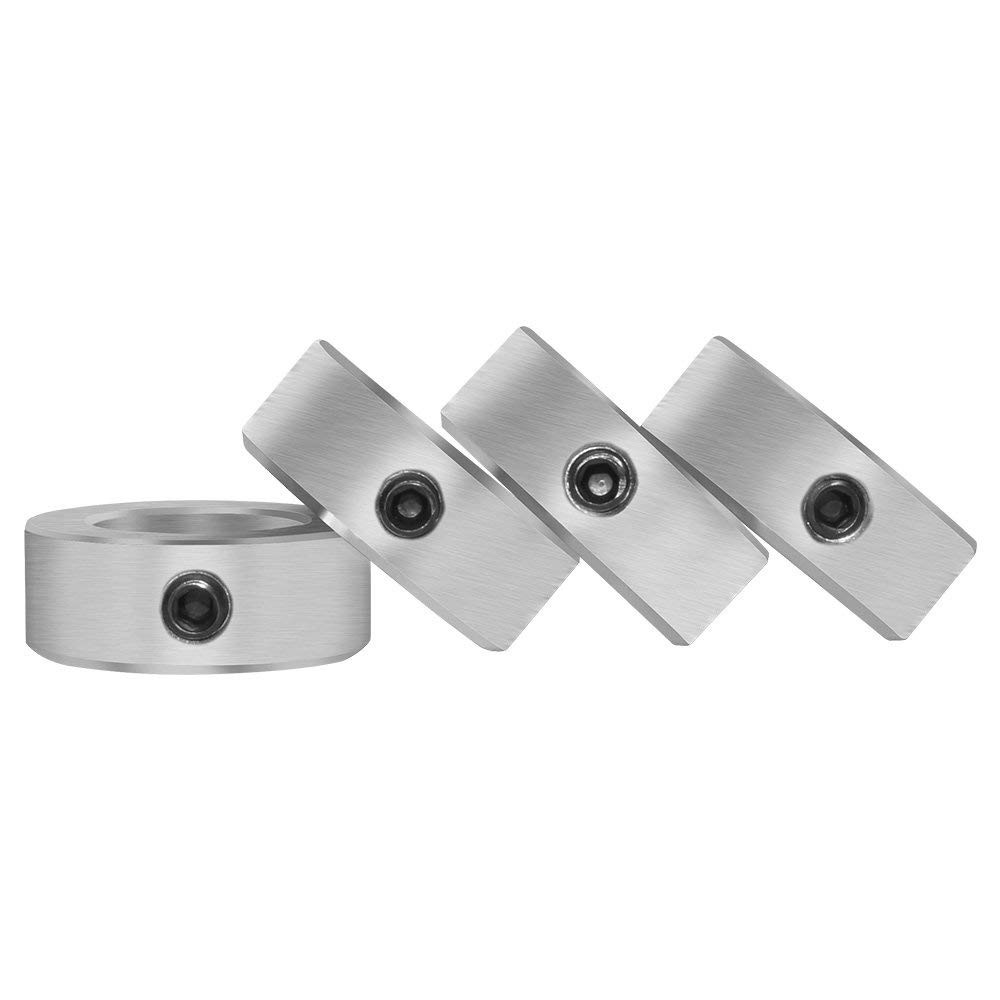 7/8 Bore Zinc Plated Shaft Collars, Solid Steel, Set Screws Style, Industrial