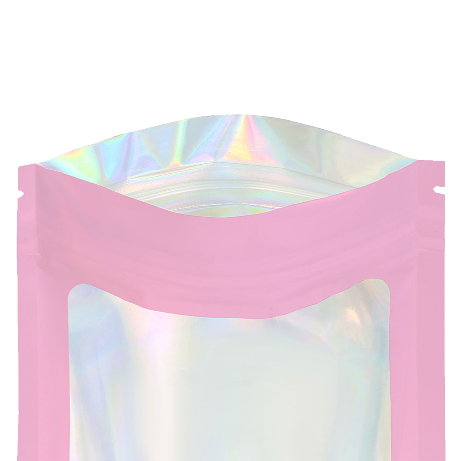 Pink & Holographic Mylar Foil Bags Resealable Zipper Seal Pouch Multi-QTY Pick