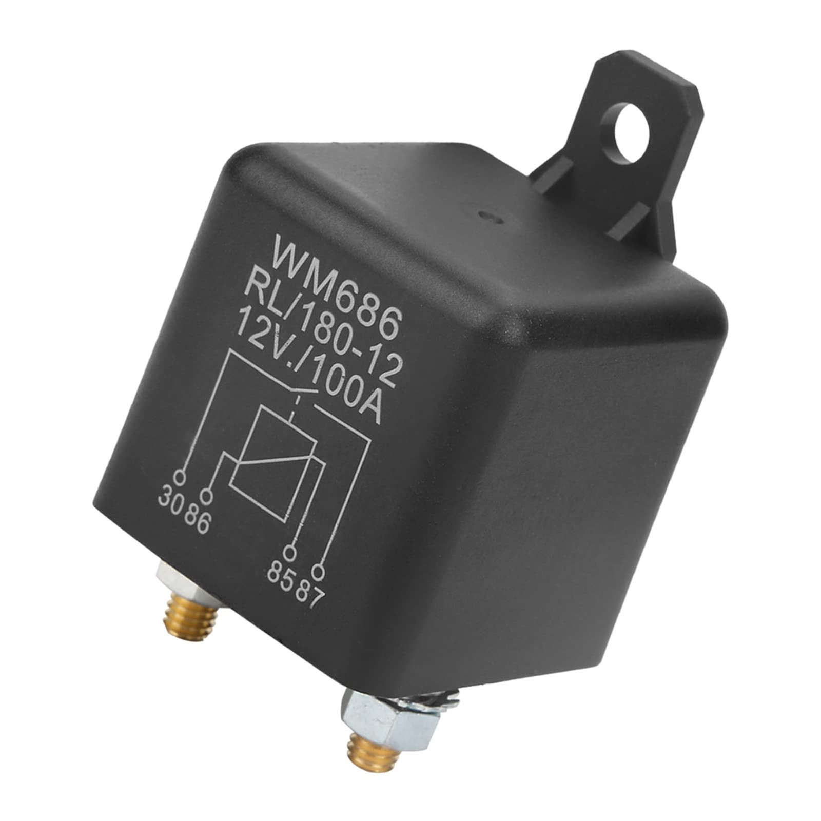 Relay 100A, 12V Continuous Duty 4 Pin High Power Relay, Normal Open