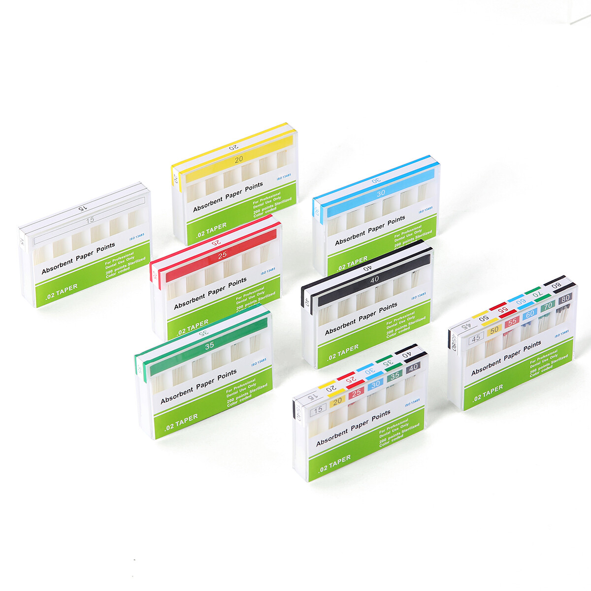 AZDENT Dental Endodontic Root Canal Absorbent Paper Points 0.02 Taper 15#-40#