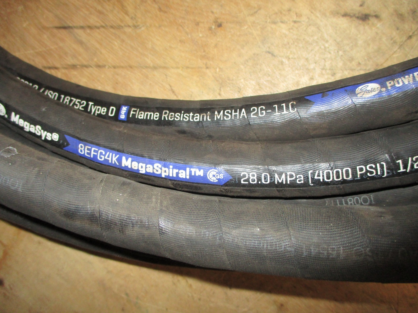 GATES HYDRAULIC HOSE 8EFG4K 1/2″ 50′ FEET FOUR WIRE HOSE SAE 100R12 4000 PSI