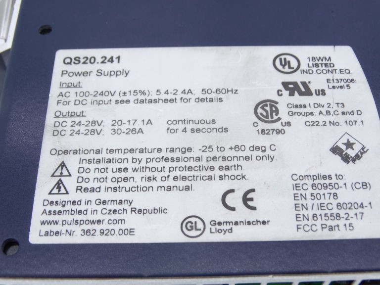 PULS QS20.241 POWER SUPPLY