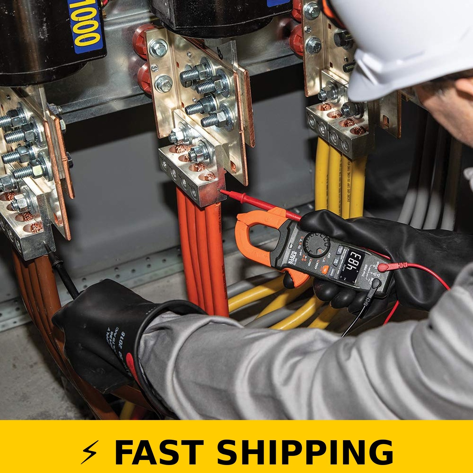 Klein Tools CL390 Digital Clamp Meter, 400 Amp, Hi-Viz LCD Display