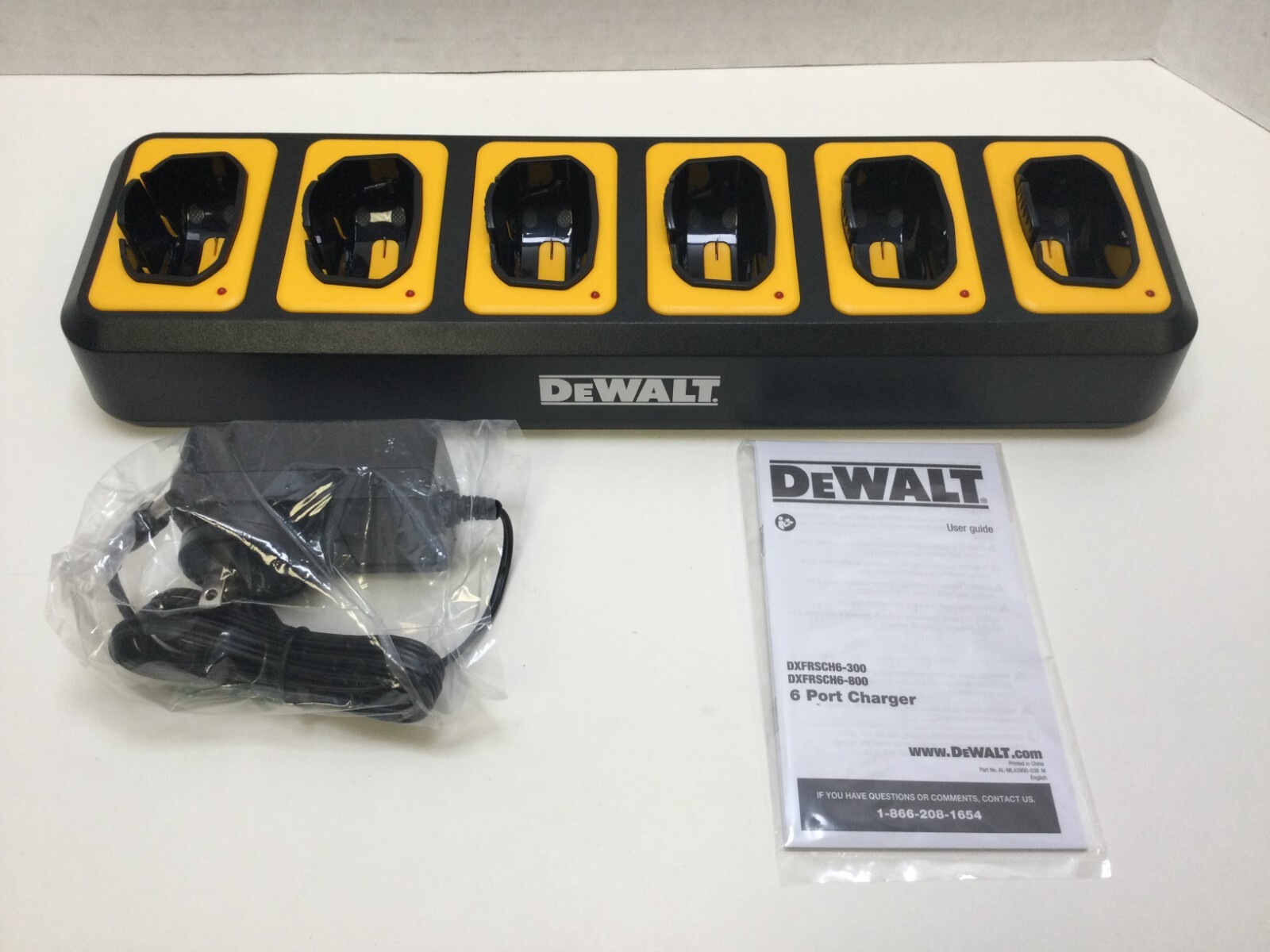 DEWALT DXFRSCH6-300 6 Port Charger for DXFRS300 Walkie Talkie Two-Way Radios