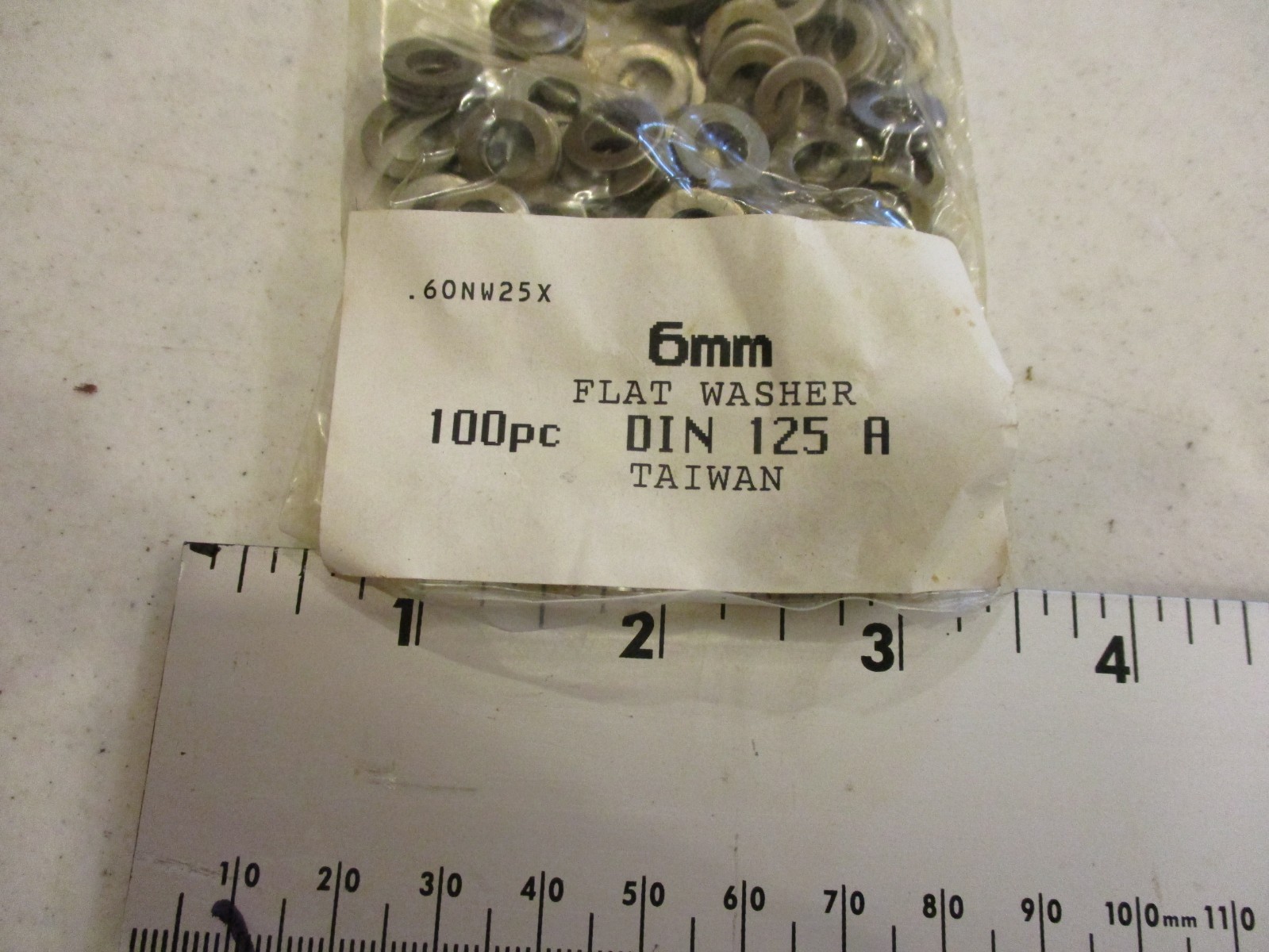 6mm flat washer…DIN 125A…Quan 100…