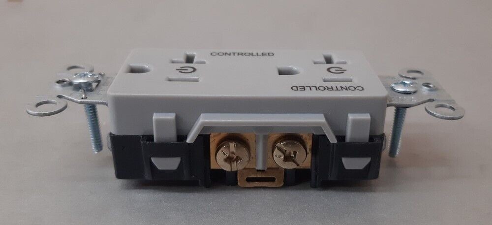 Lot of 10 Hubbell DR20C2GRY 125V 20A 2-Pole Duplex Back & Side Wired Receptacle