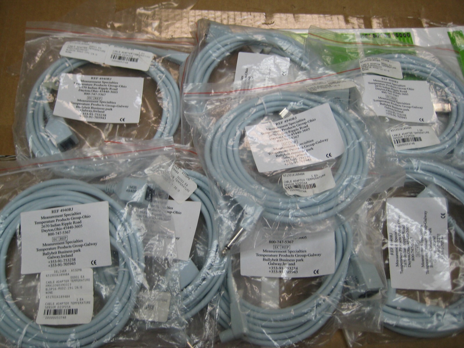 Lot of 8 Measurement Specialties 861517 4940 4940RJ Interconnect Cable New