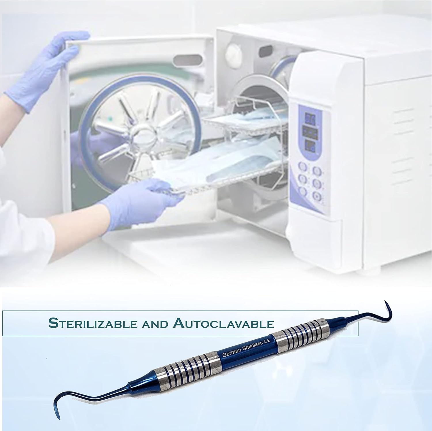 Periodontal Blue Sickle Scaler H6-H7 Anterior Double Ended Dental Instruments