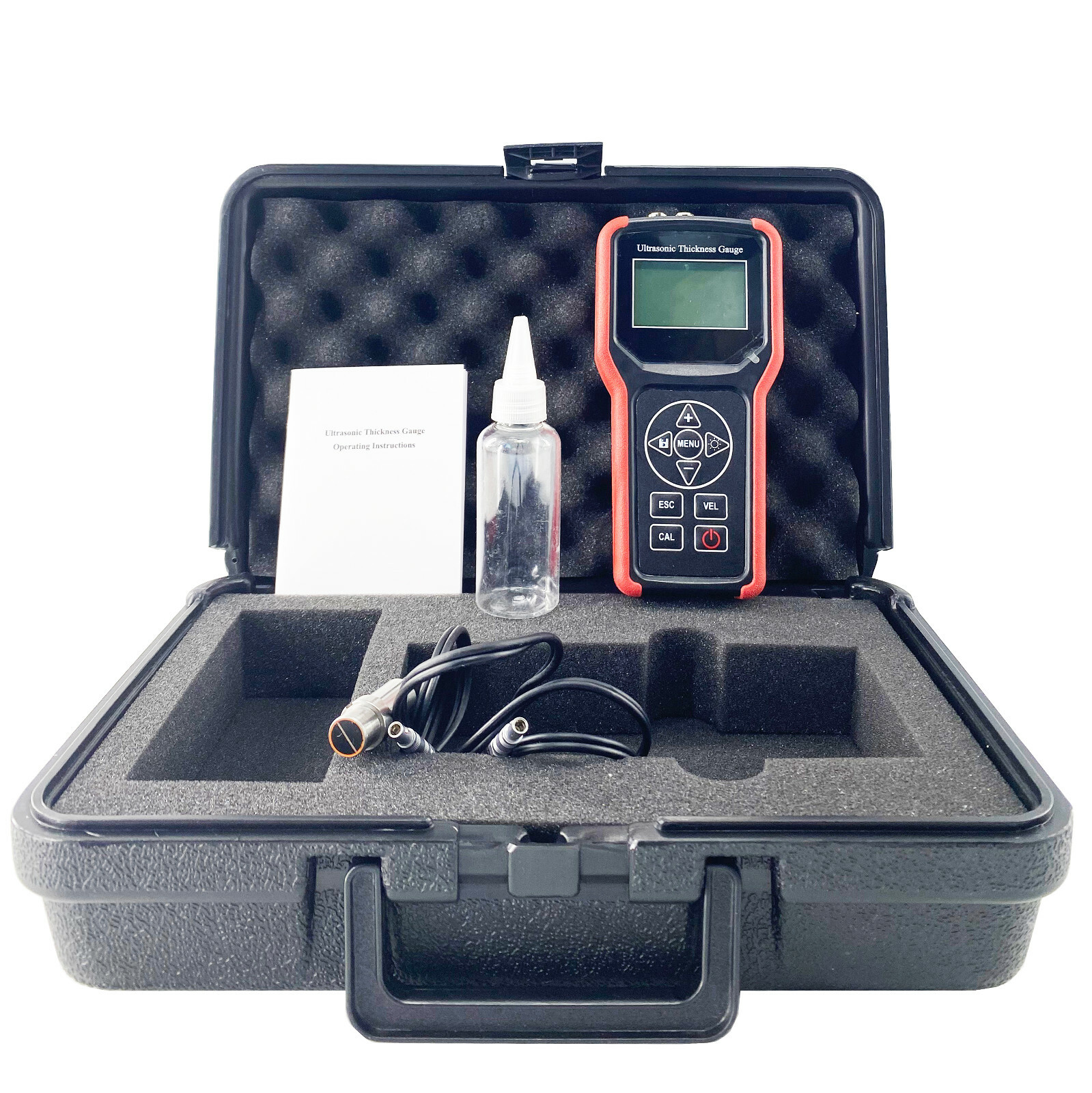 Ultrasonic Thickness Gauge Tester for Metal Plastic Glass 0.03 to 15.74 Inch