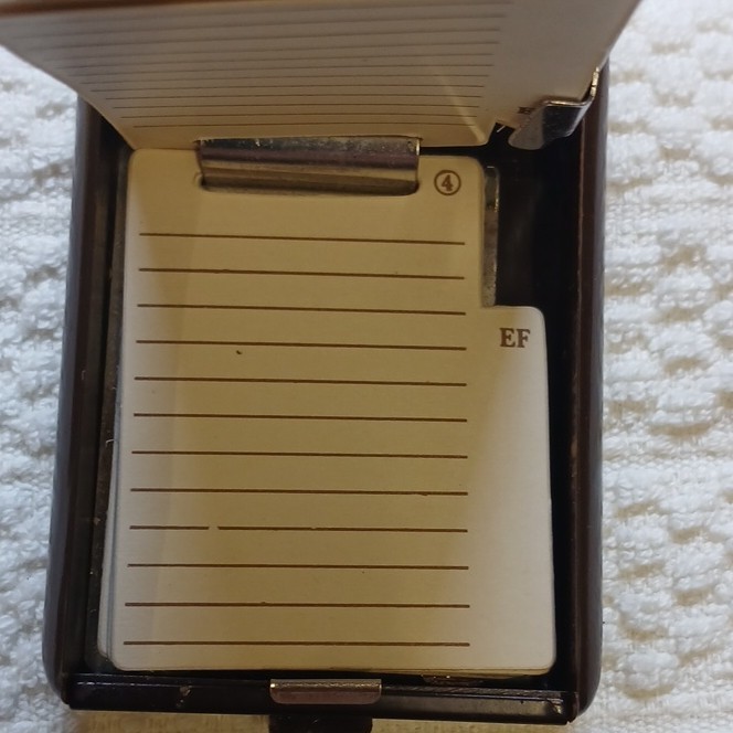Vintage Rotary Address Book Brown Plastic Alphabetical Tabs Made in Hong Kong