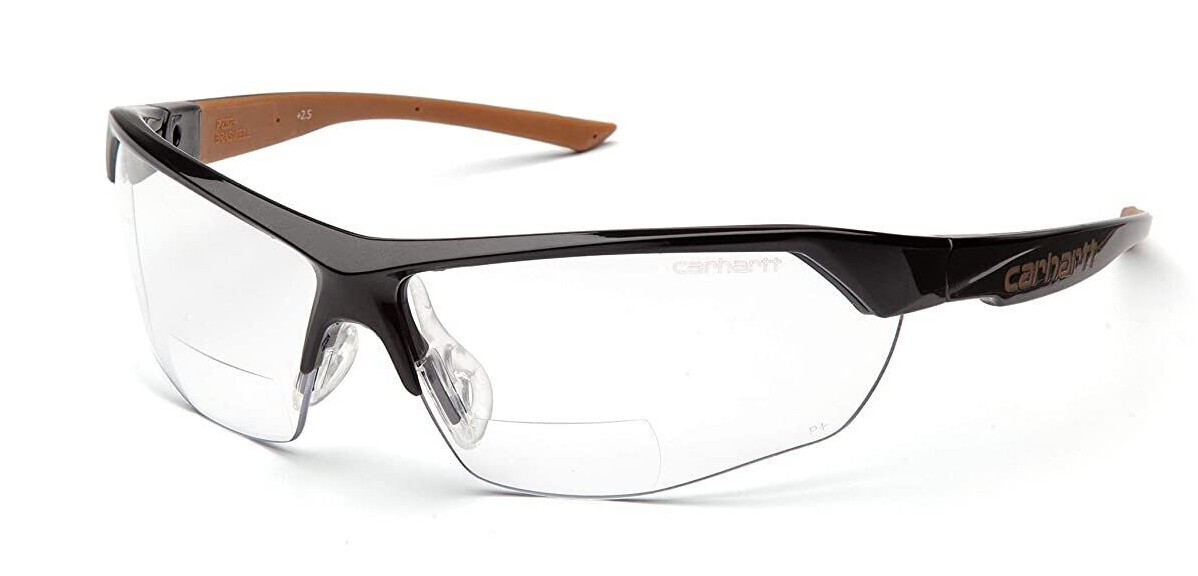 Carhartt Braswell Anti-Fog Half Frame Ratcheting Temple Safety Bi-Focal Readers