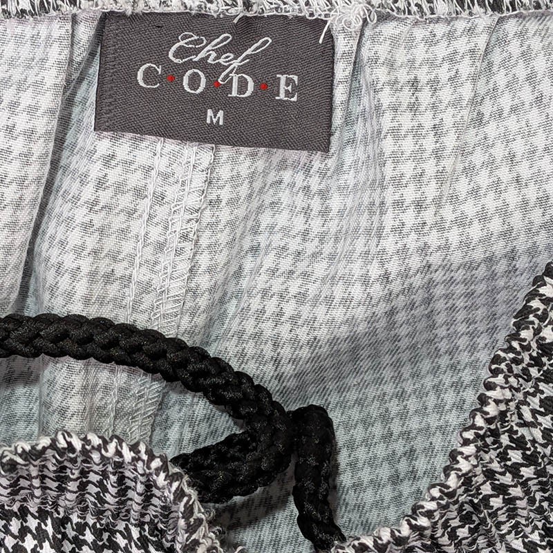 NEW Chef Code Trousers M Black White Houndstooth Chefcore Utilitarian Culinary