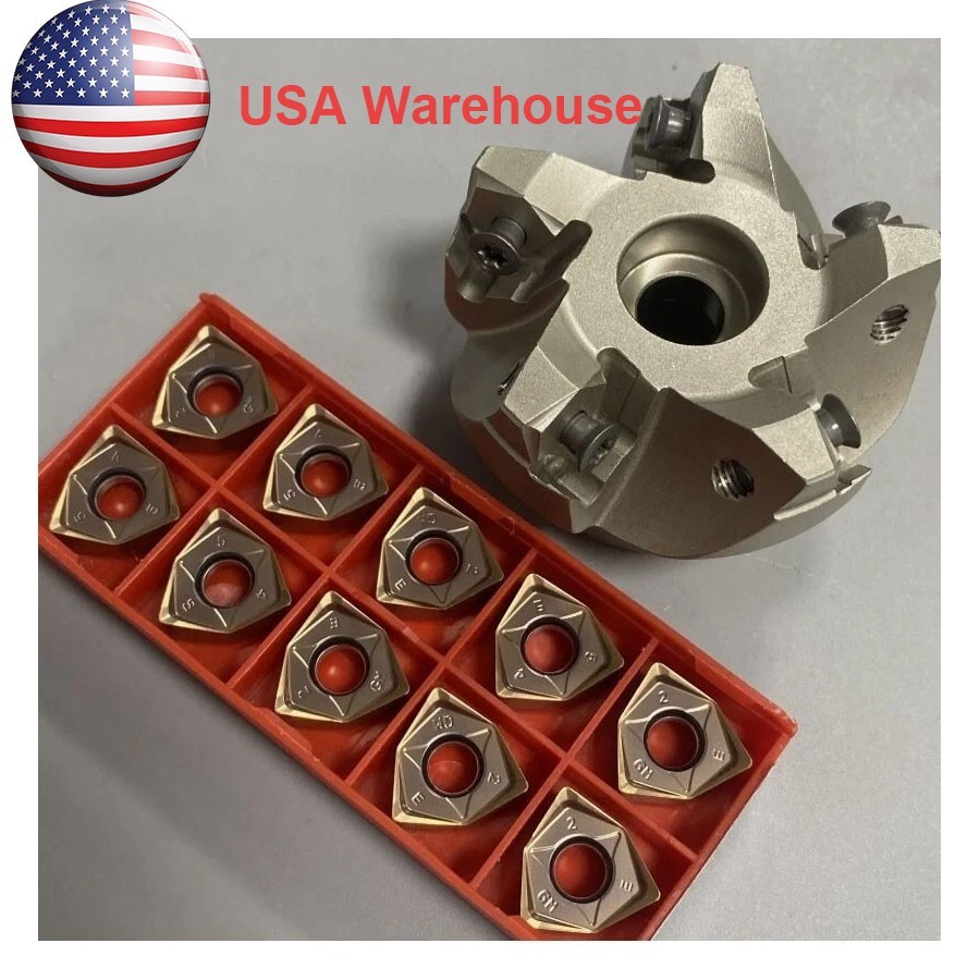 MFWN90 63-22-5T 90° Indexable Face Shell Mill Cutter +10* WNMU080608 205 Inserts
