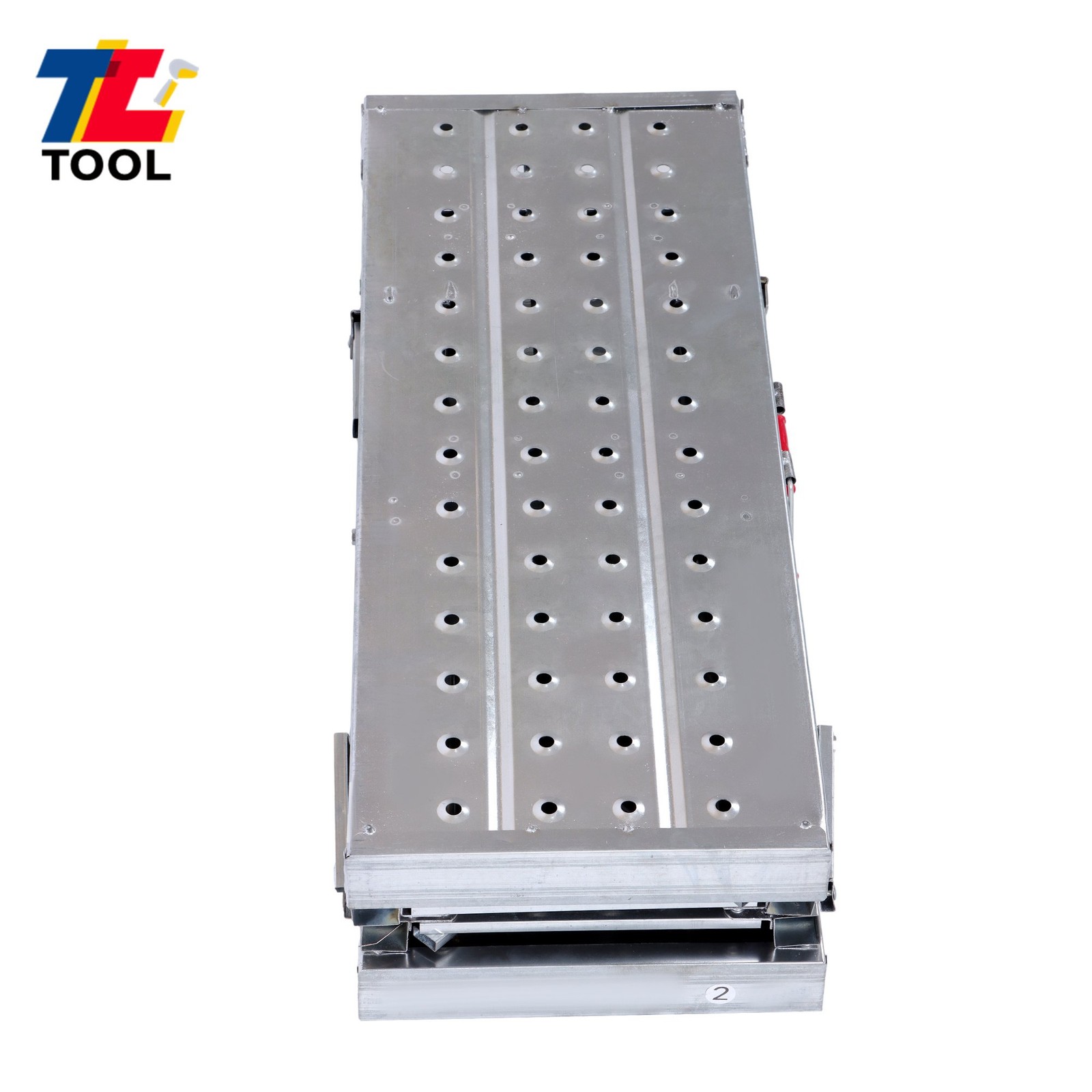 Folding Scaffolding 1.6m Adjustable Lift Height Work Platform Scaffold Aluminum