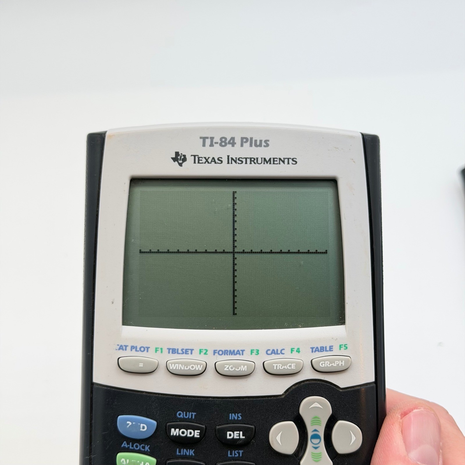 Texas Instruments TI-84 Plus Graphing Calculator Black Silver with Cover TESTED