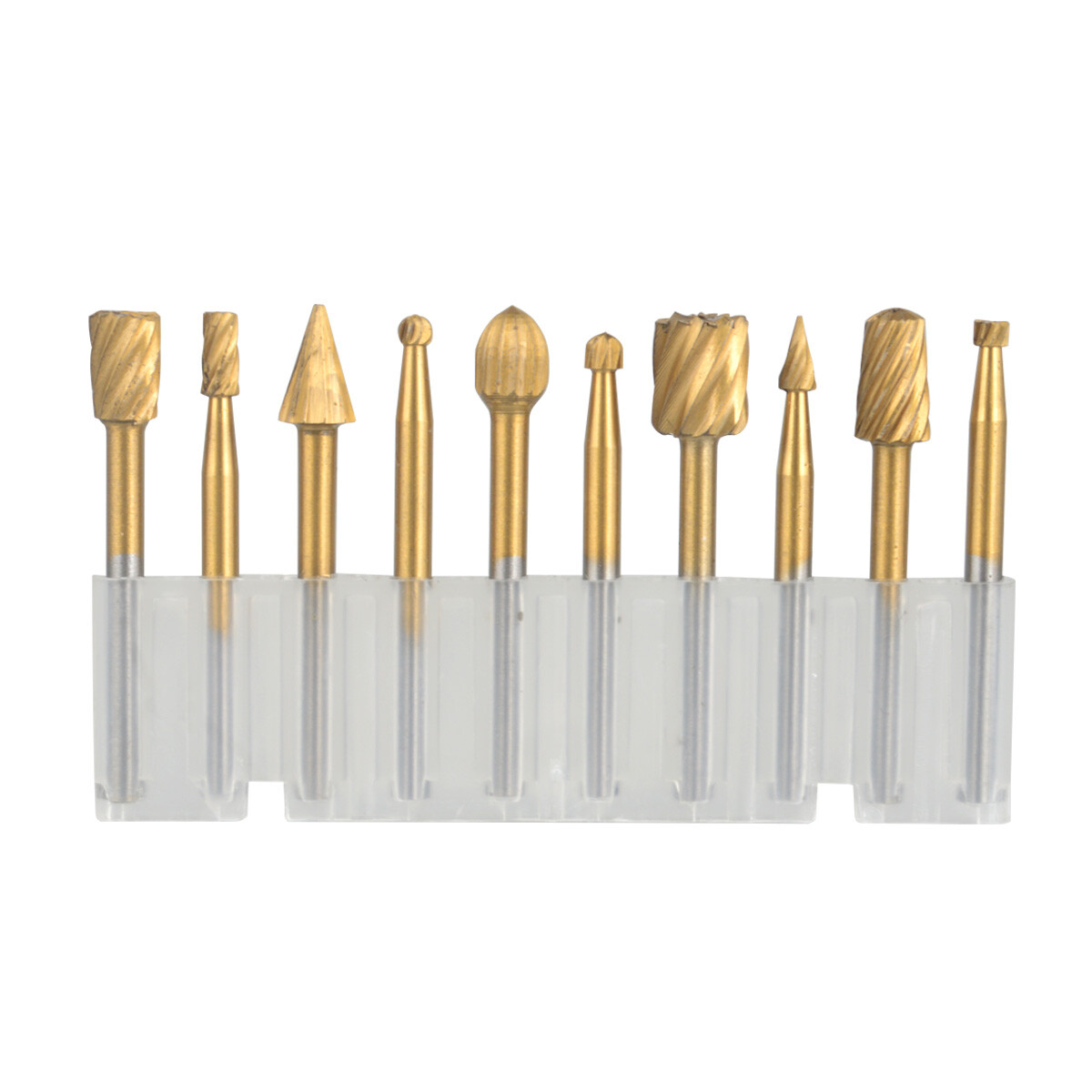 10pcs Tungsten Carbide Burrs Rotary Burr Set 1/4″ Head 1/8 Shank Die Grinder Bit