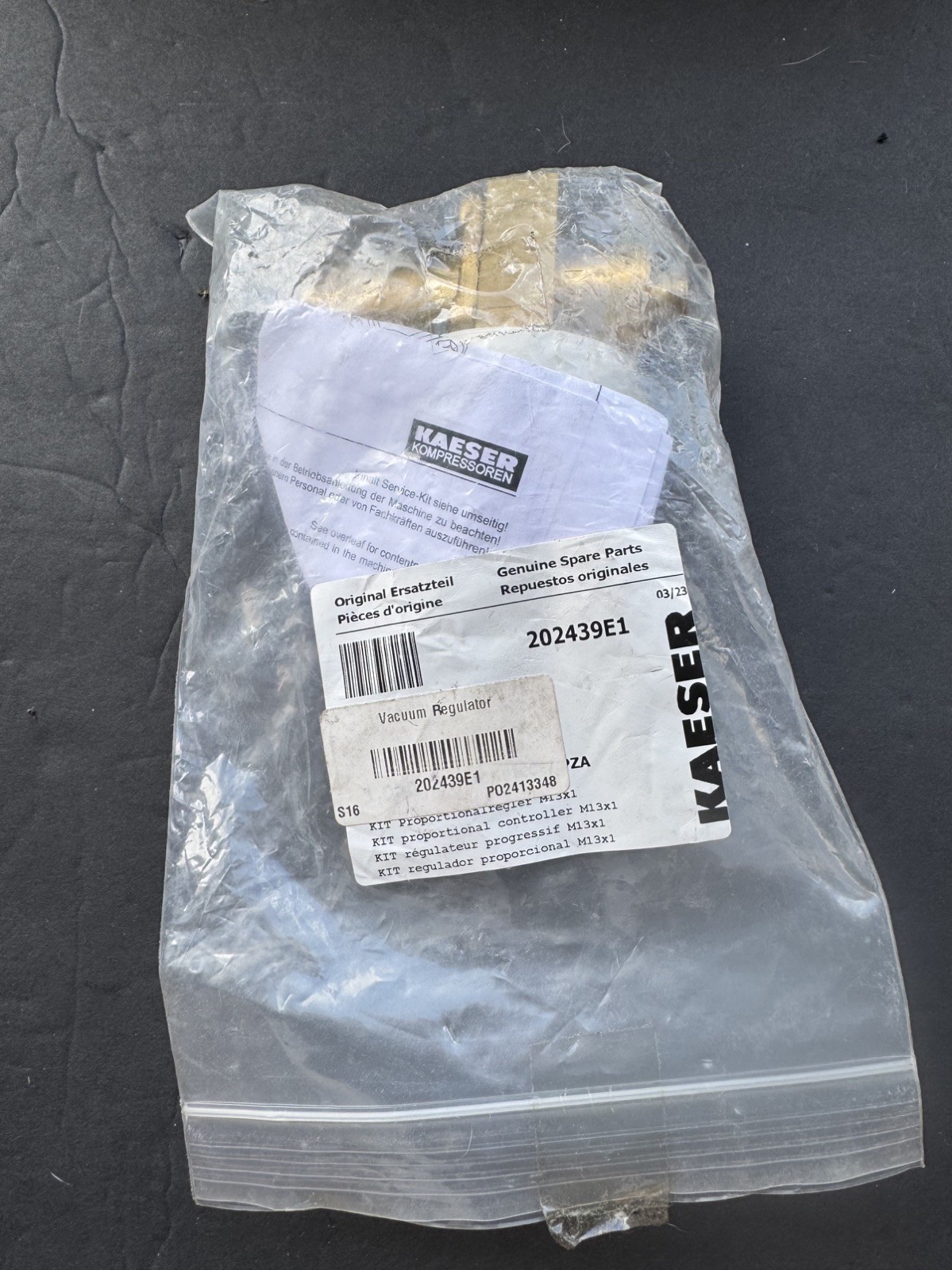 Kaeser air compressor OEM 202439E1 proportional controller kit vacuum regulator
