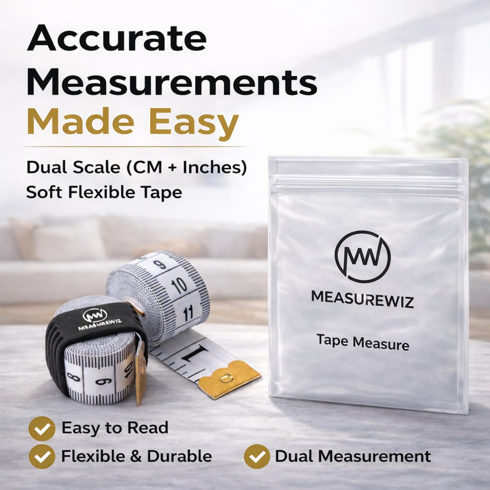 Soft Fabric Tape Measure 2 Pack 60 Inch 150cm Tailor Sewing Body Measurement