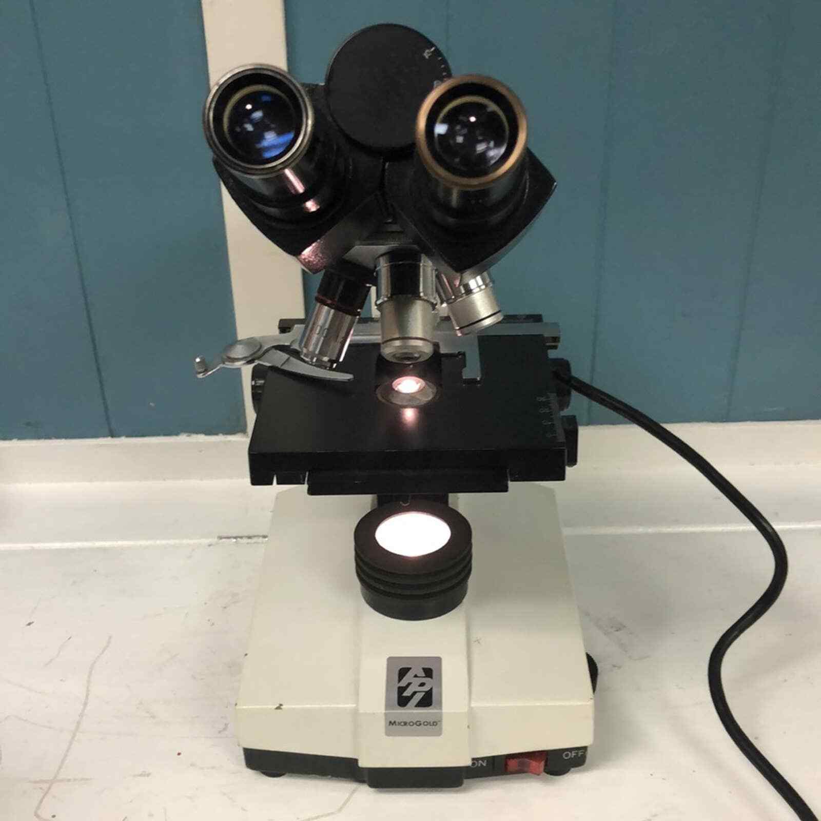 Amerel API MicroGold MICROSCOPE 4X 10X 40X & 100x OBJECTIVES professional