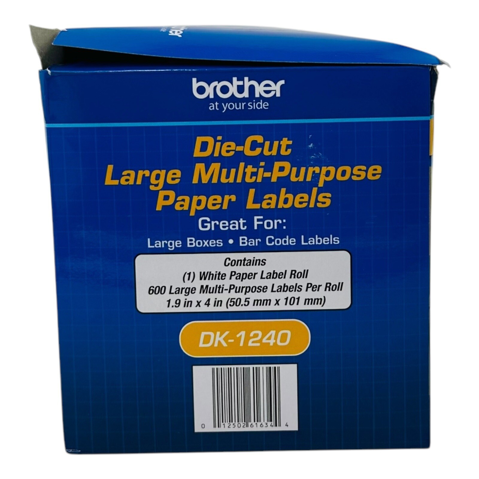 Genuine Brother DK-1240 1.9″ x 4″ Large White Paper Multi-Purpose Labels