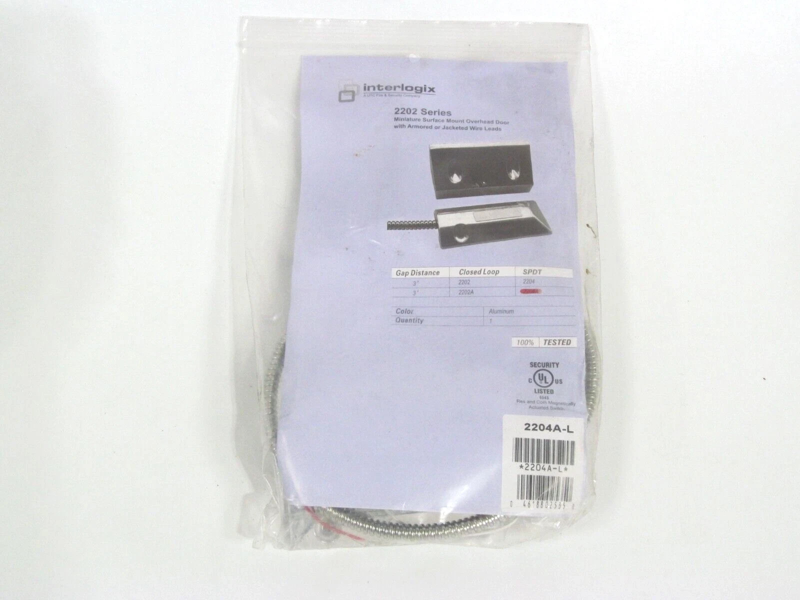 New 2204A-L Overhead Door Floor Mount Contact with Aluminum Housing