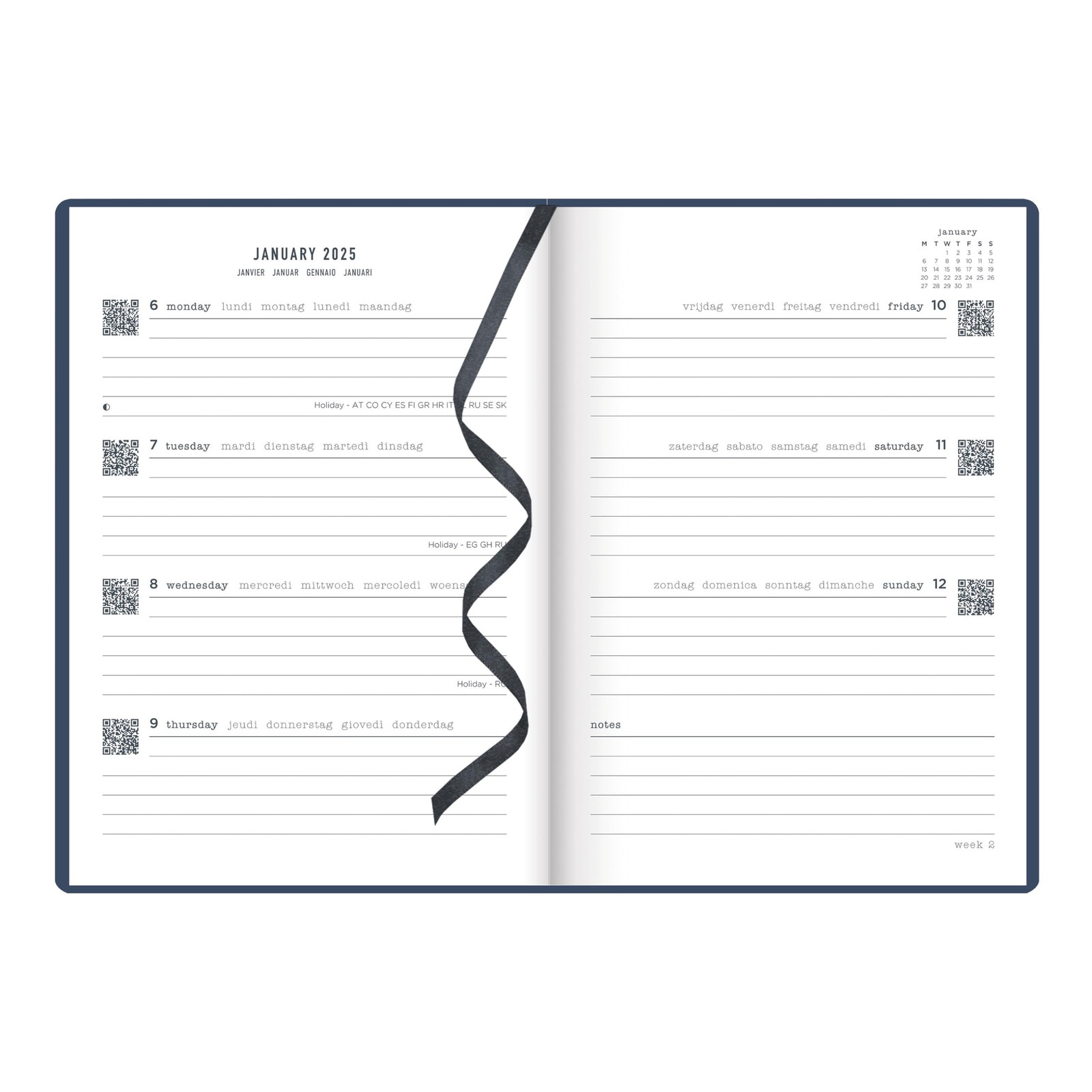 Letts of London® Inspire 2025 Weekly/Monthly Planner, 12 Months, January to Dece