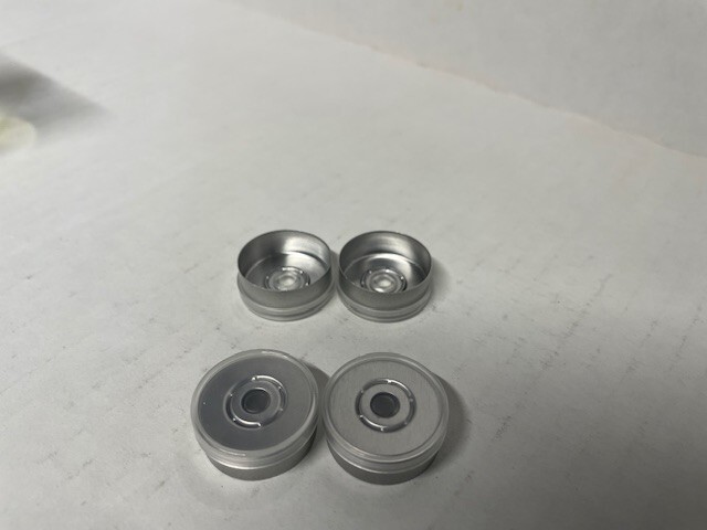 Large 1000 Pc. Lot 20mm, CLEAR, Flip Top Cap Aluminum Crimp Seal for Vials