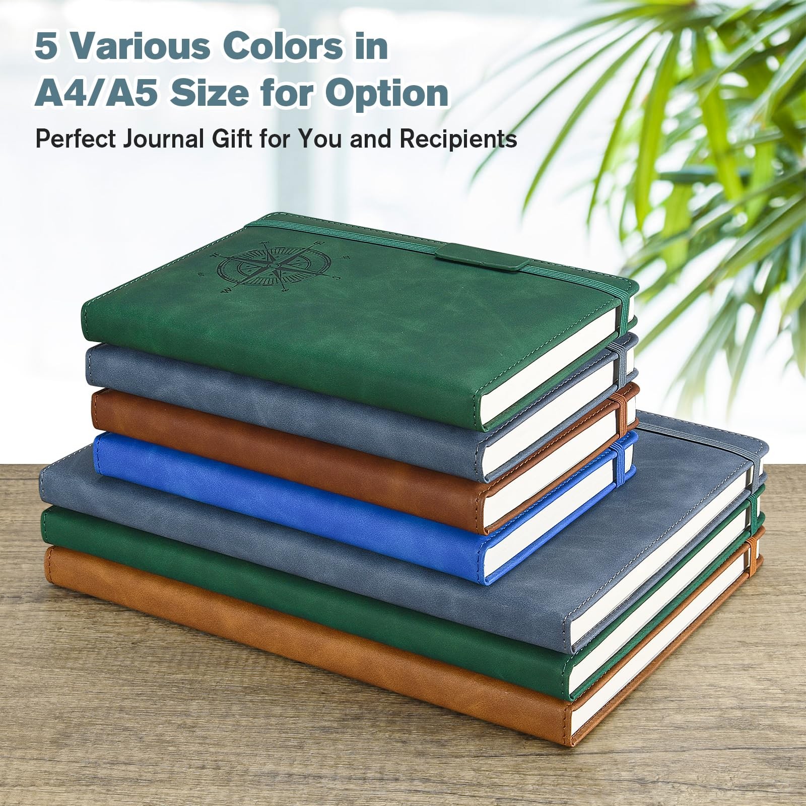 Notebook Journal for Women Men: Leather Writing, A5, Deepblue