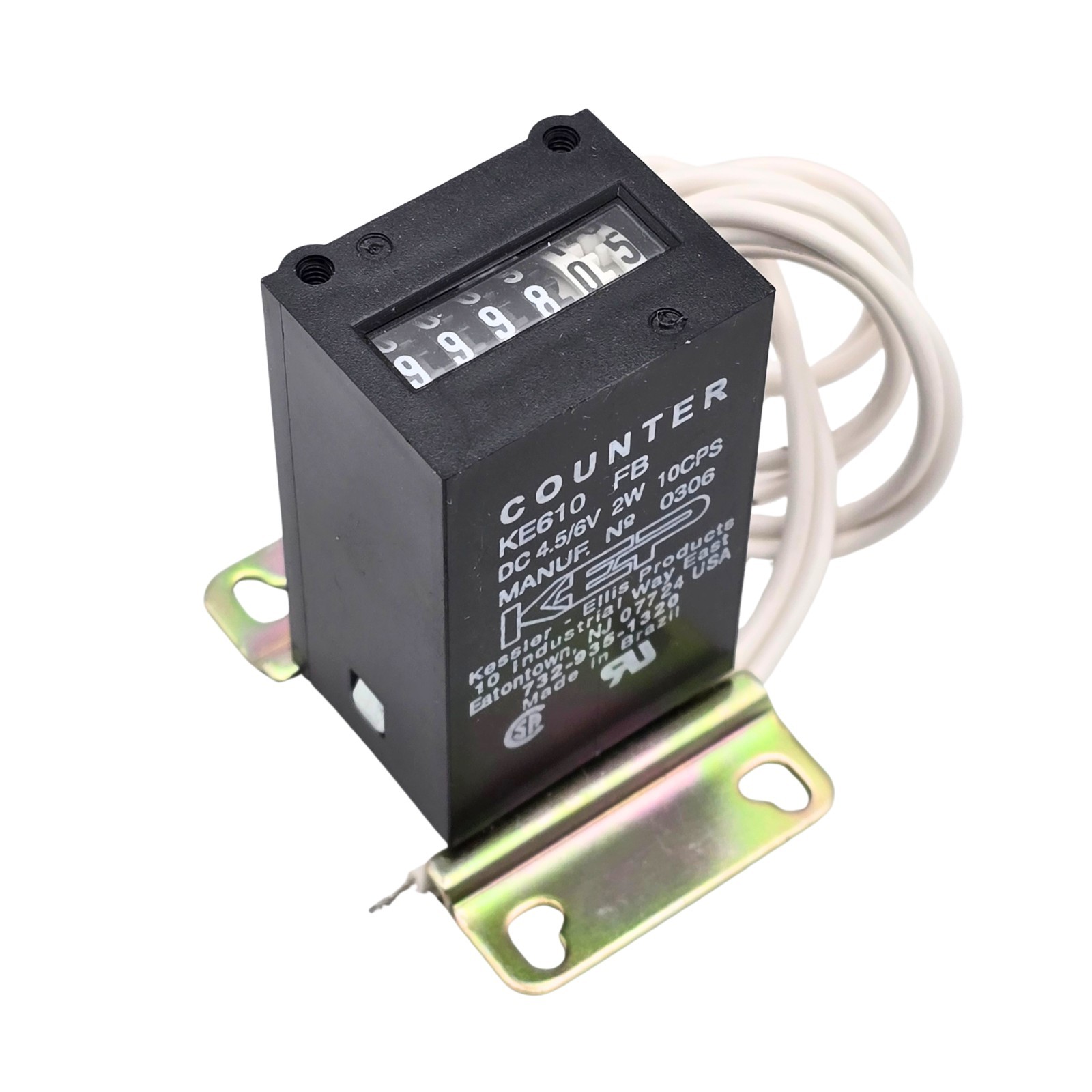 KEP KE610 FB 6 Digit Non Resettable Analog Mechanical Impulse Counter 4.5-6VDC