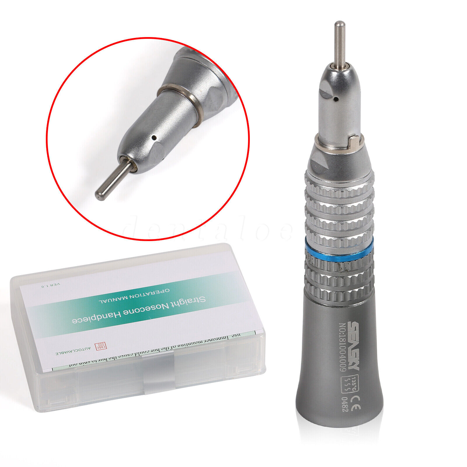 Dental Straight Handpiece Nosecone & Air Motor 4H fit NSK Low Slow Speed YP4 Jm