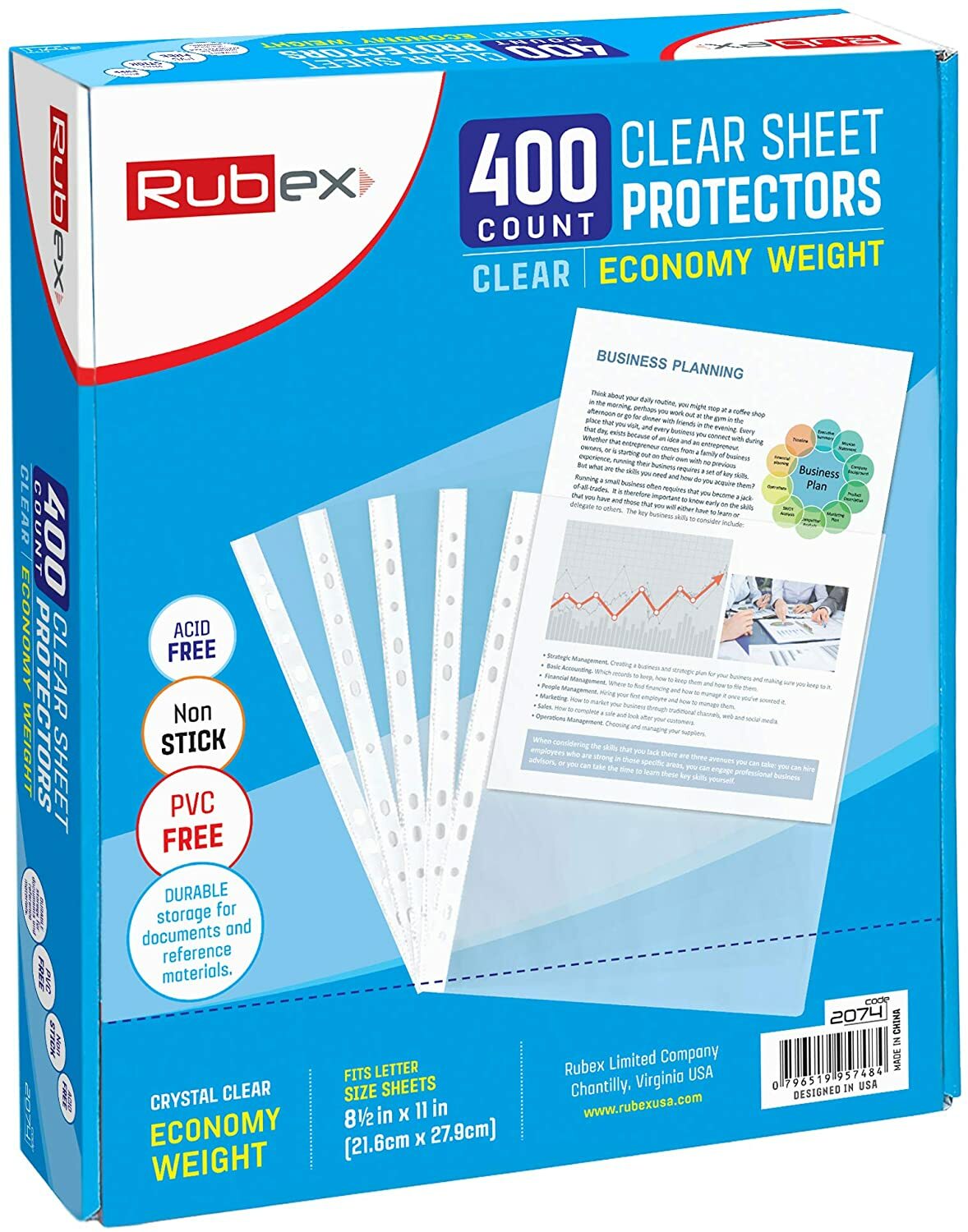 400 Sheet Protectors 8.5 x 11 Inches – Clear Plastic Sheet Protector Sleeves