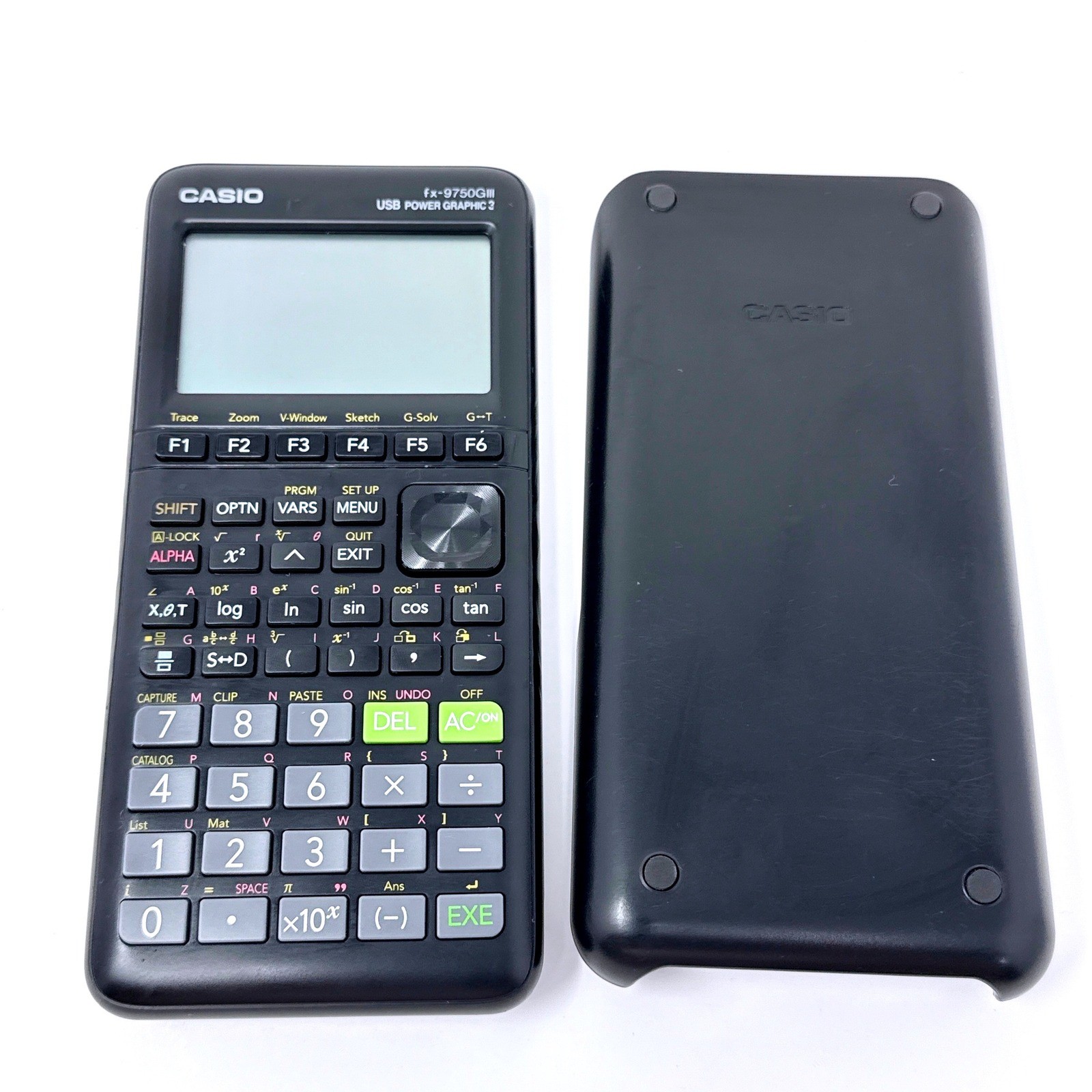 Casio fx-9750GIII Graphing Calculator Black USB Power Graphic 3 with Cover