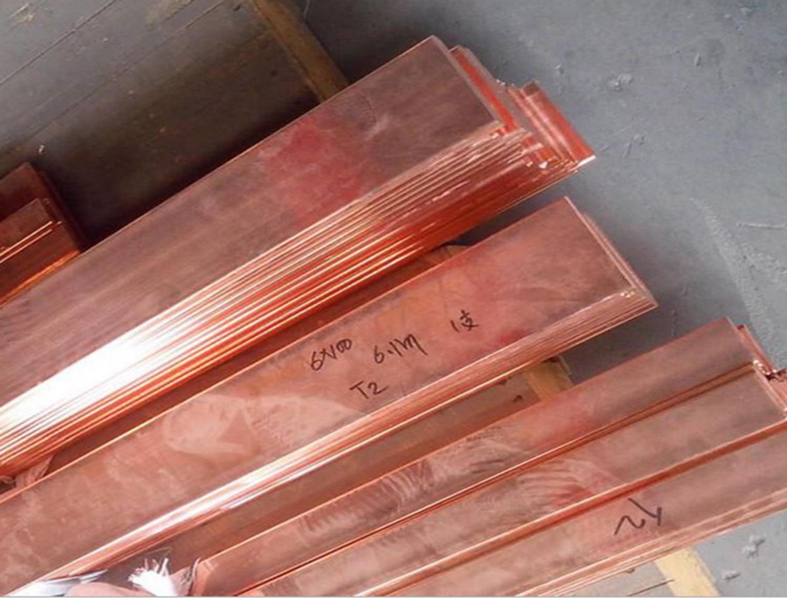 US Stock 2pcs 99% Copper T2 Cu Metal Flat Bar Plate 3mm x 12mm x 250mm
