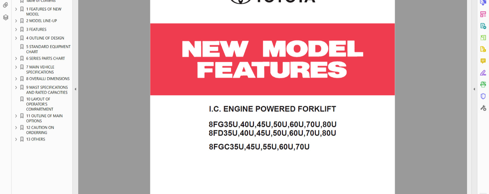 TOYOTA FORKLIFT Service Manuals-Parts Manuals-Series2-5-6-7-8-9 on a Flash Drive