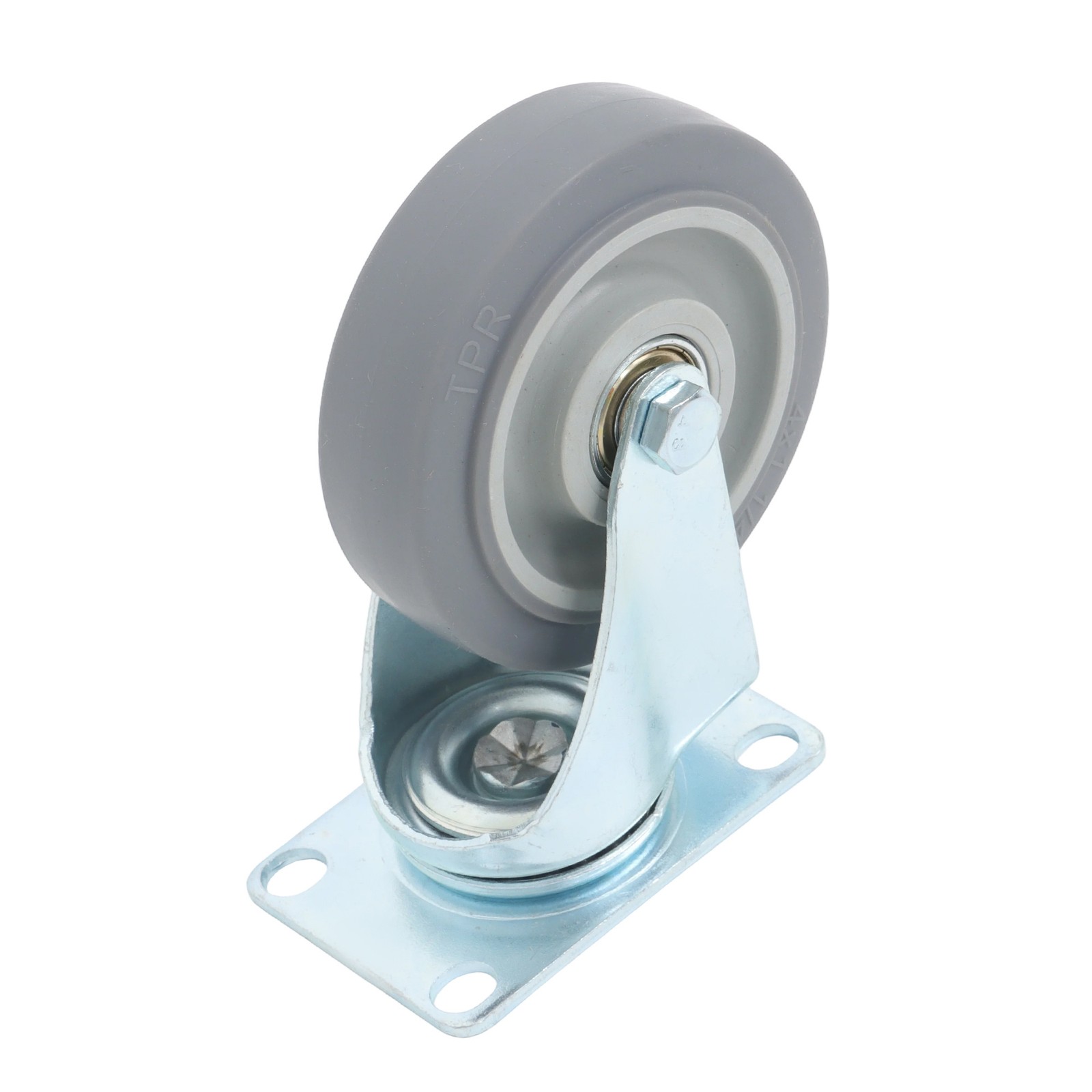4 Pack Grey 4 Inch Swivel Caster Wheels 1200 Lbs Heavy Duty With Diagonal Bar