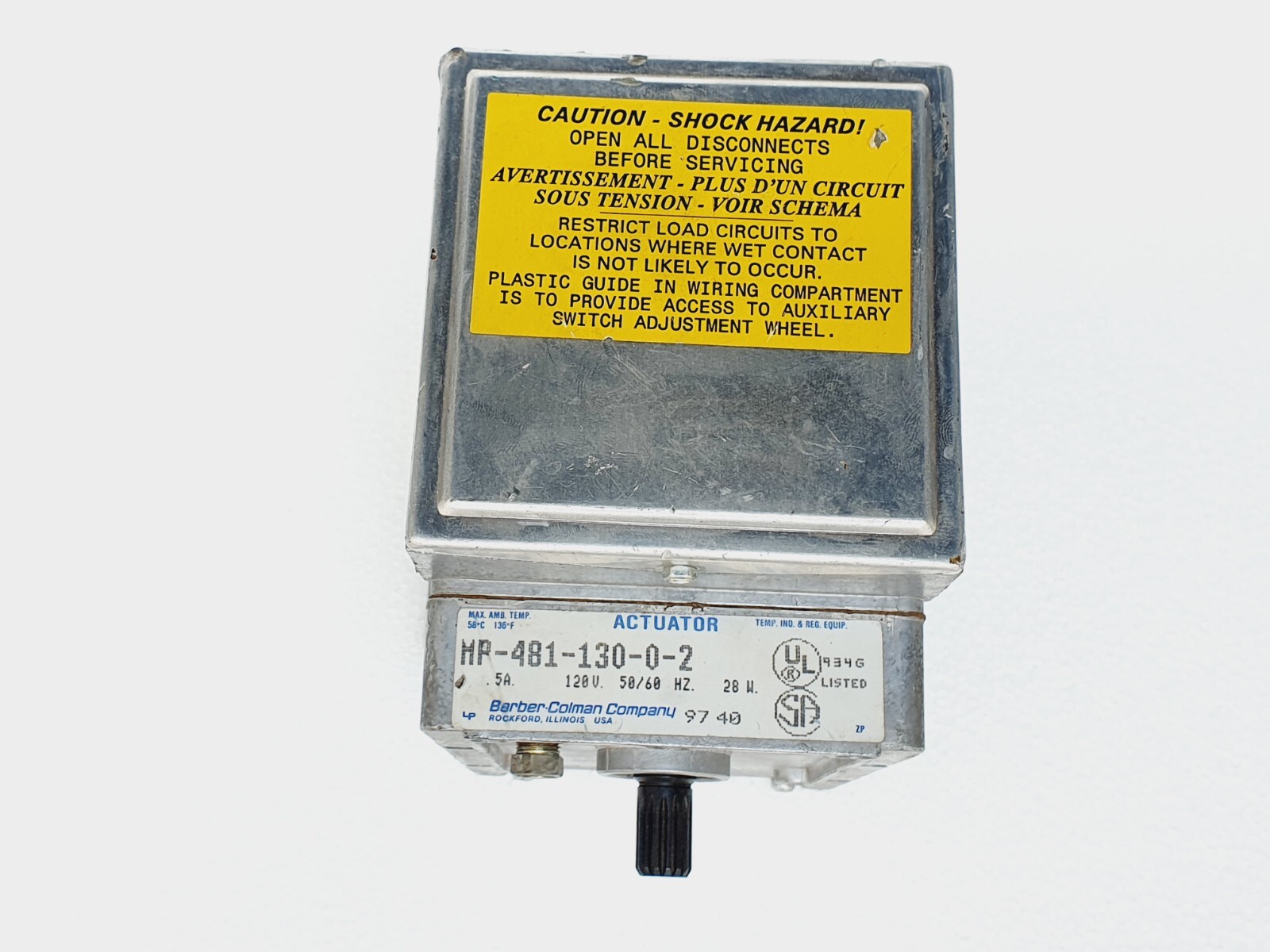 BARBER COLMAN MP-481-130-0-2 Damper Actuator, 220 lb torque, 120V # NEW