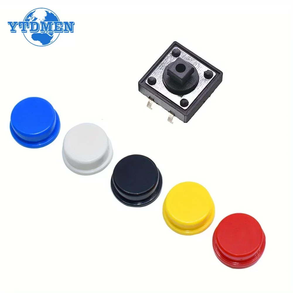 25Pack 12×12×7.3mm Tact Momentary Micro Switch Tactile Push Button Kit DIP 4P US