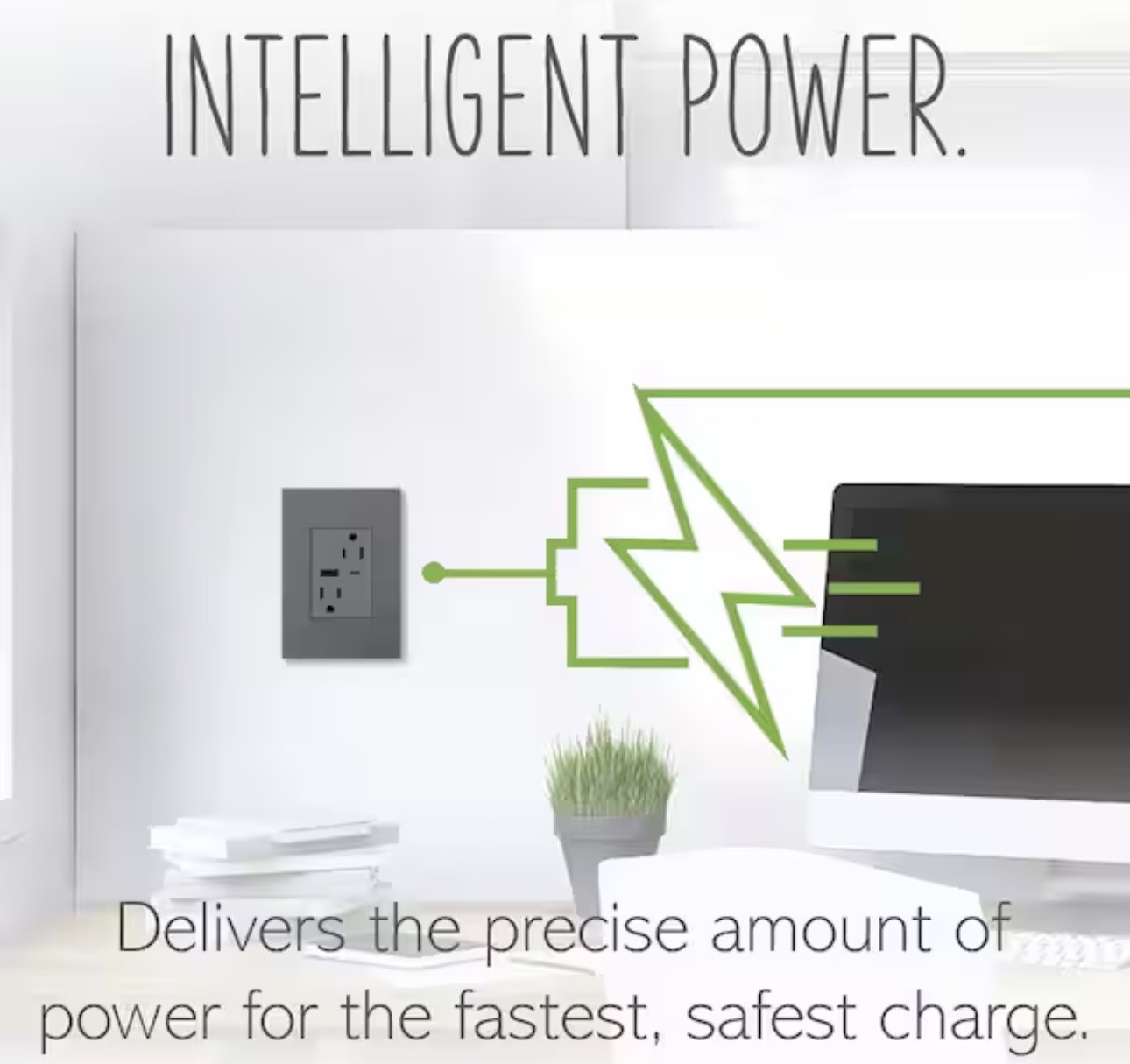 Legrand Adorne Dual USB Plus-Size Outlet Combo, #ARTRUSB156ACM4, Magnesium, New