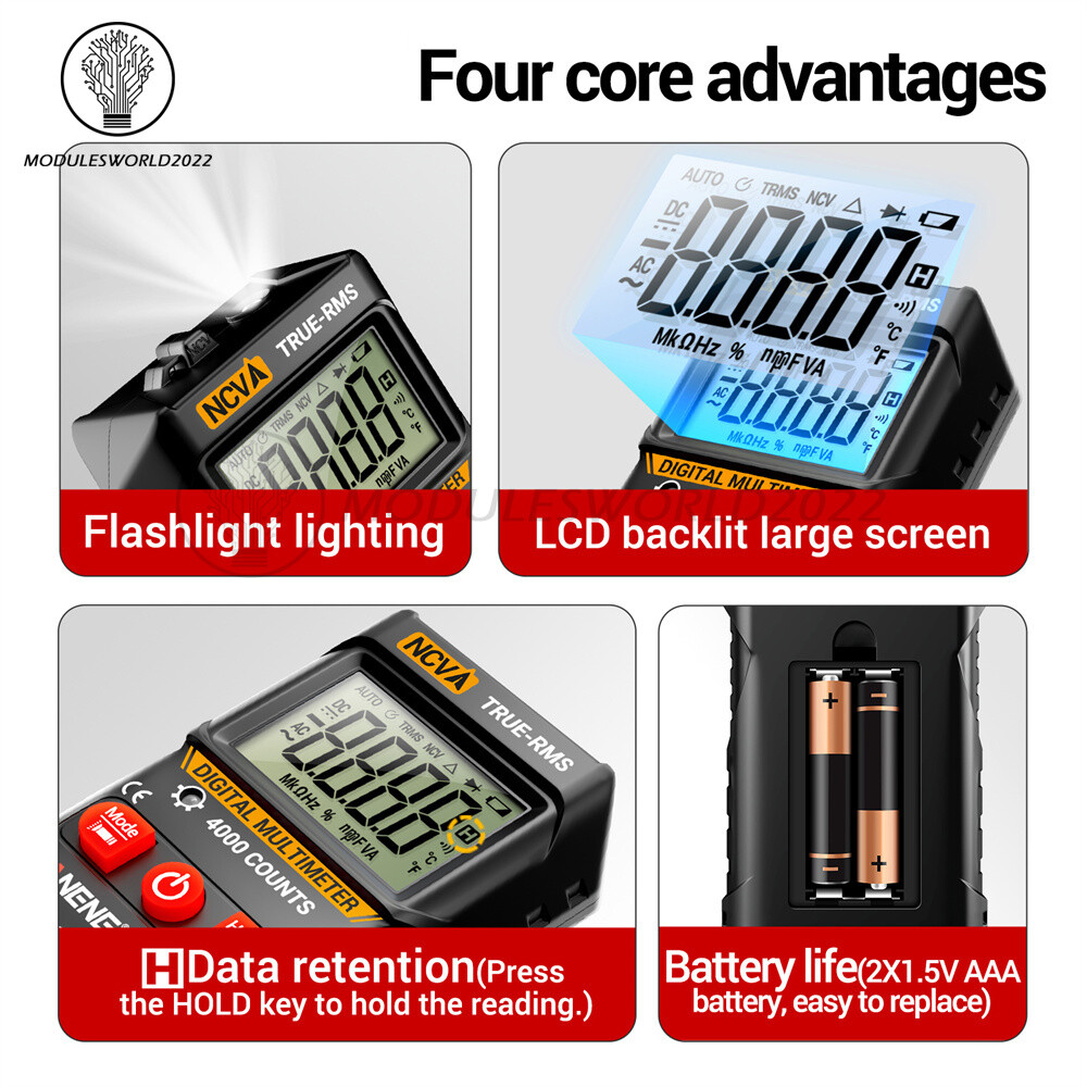 ANENG Digital Multimeter Automatic Voltmeter NCV Resistance Electrician Tester