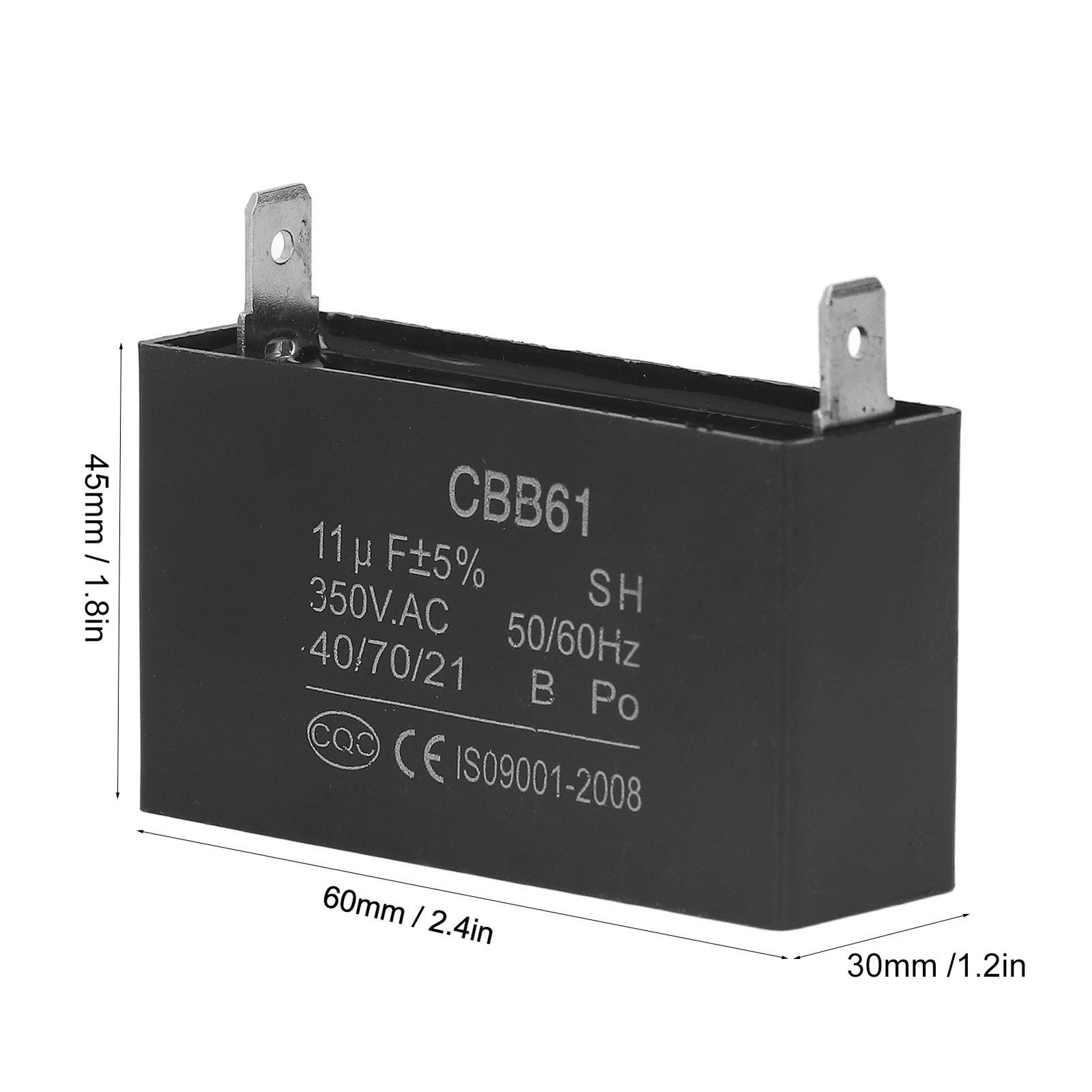 350V Gasoline Generator Capacitor CBB61 ABS 11μF Air Conditioning Motor NY